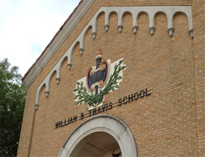 Exterior of Travis ECHS building